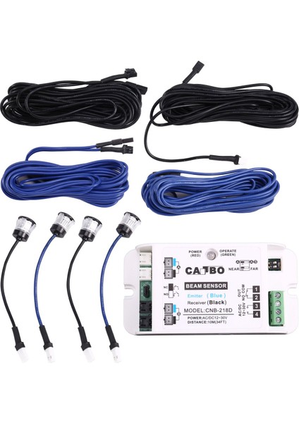 Otomatik Kapı Için Çift Beyaz Işınlı Fotoelektrik Sensör Dedektörü Işını 10M / 30FT Mesafe (Yurt Dışından)