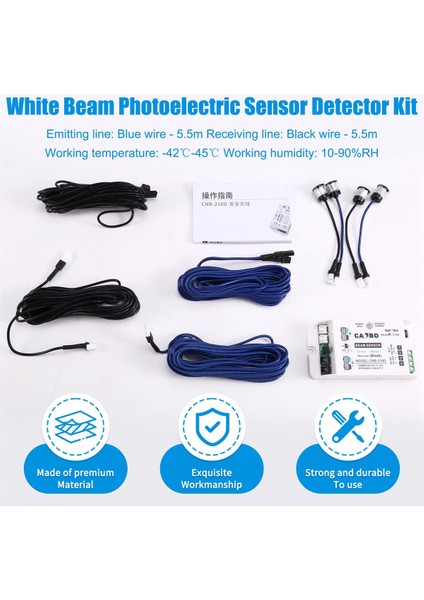 Otomatik Kapı Için Çift Beyaz Işınlı Fotoelektrik Sensör Dedektörü Işını 10M / 30FT Mesafe (Yurt Dışından) fırsatları