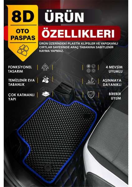 Ford Mondeo (1996-2000) 8d Deri Havuzlu Oto Paspas | Tam Koruma,araca Özel & Hızlı Montaj