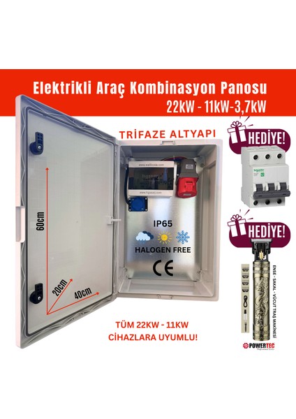 "redpan" 22KW Elektrikli Araç Kombinasyon Panosu Sch Neider Sigorta Grubu Kombinasyon Kutusu