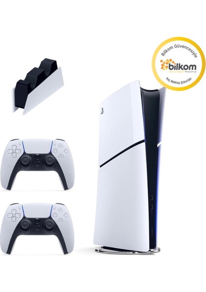 Playstation 5 Slim 825 GB Digital Edition + 2. Dualsense + Şarj Istasyonu (Bilkom Garantili)
