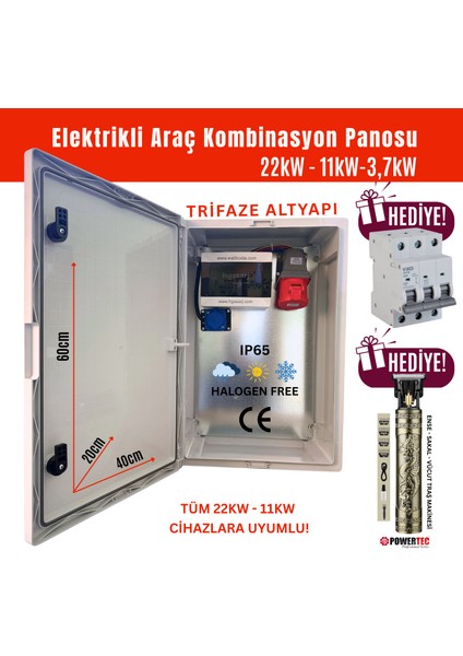 "redpan" 22KW Elektrikli Araç Kombinasyon Panosu Vıko Sigorta Grubu Kombinasyon Kutusu