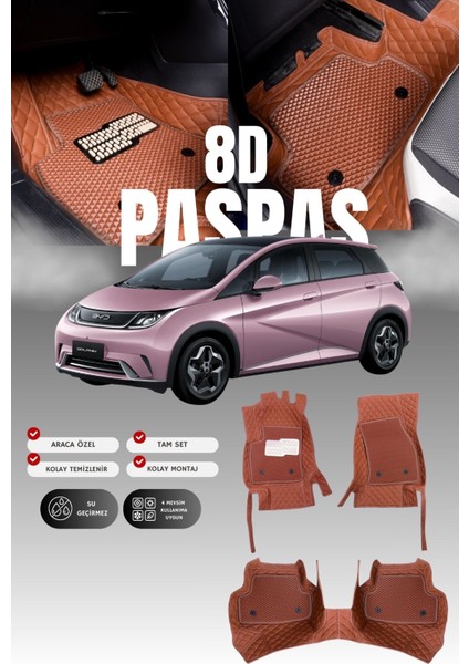 Byd Dolphin (2021 ve Sonrası) 8d Deri Havuzlu Oto Paspas | Tam Koruma,araca Özel & Hızlı Montaj