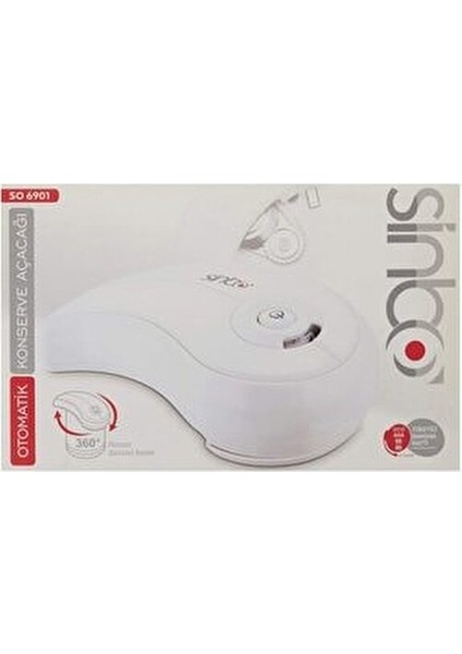 SO-6901 Otomatik Konserve Açacağı Motorlu Bıçaklı 1 Parça Kolay Temizlenebilir Beyaz fiyatları