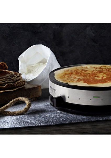 Krep Makinesi Fırçalanmış Paslanmaz Çelik 33 cm Geniş Pişirme Yüzeyi 1 Parça