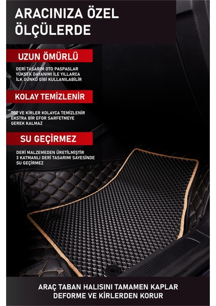 Nissan Qashqai E-Power (2021 ve Sonrası) 8d Deri Havuzlu Oto Paspas | Tam Koruma & Hızlı Montaj indirimleri