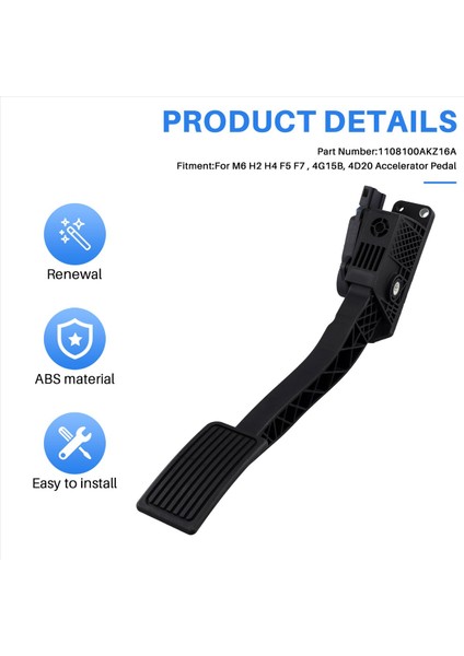 1108100AKZ16A Büyük Duvar Için Hızlandırıcı Haval M6 H2 H4 F5 F7 4G15B 4D20 Hızlandırıcı Pedal Montajı (Yurt Dışından) fırsatları