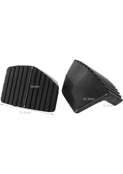 1 Çift Siyah Siyah Anti-Sıdlı Debriyaj Pedal Kauçuk Kapağı Peugeot/citroen Için Uygun 1007 207 208 301 C3 C4 307 308 508 (Yurt Dışından) indirimleri