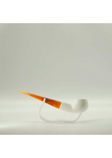 Goldenlight El Yapımı Lületaşı Pipo – Amber Akrilik Düz Saplı, Küçük Boy 13,5 cm Hediyelik Pipo indirimleri