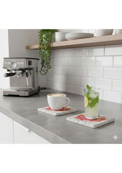 Doğal Traverten 2’li Set – El Yapımı Eskitme Desen, Cila Kaplı Dekoratif Taş modelleri