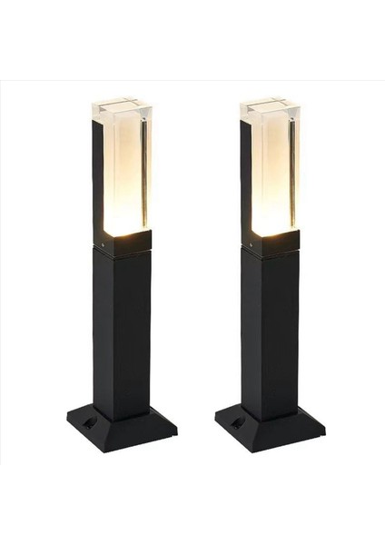 2x Insan Hareket LED Çim Işığı Açık Su Geçirmez IP65 Akrilik Gölge Bahçe Villa Peyzaj Geçit Çim Işığı (Yurt Dışından)