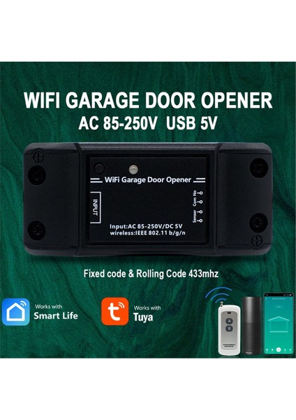 Tuya Wifi Akıllı 433 Mhz Sabit Haddeleme Kod Garaj Kapısı Kapı Açacağı Rf Alıcısı Kapı ile Evrensel AC85-250V USB5V (Yurt Dışından) fırsatları