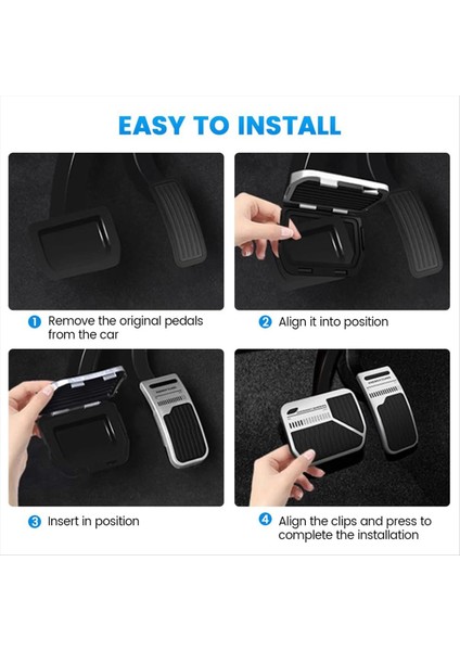 Tesla Model Y Model 3 2023 Pedal Kapakları Için Gaz Hızlandırıcı Kapak Aksesuarları (Gümüş) (Yurt Dışından) fırsatları