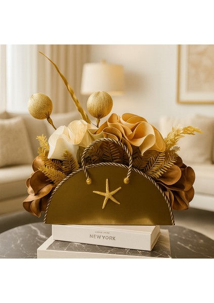 Lüks Çanta Latex Aranjman - Metal Saksı Eskitme