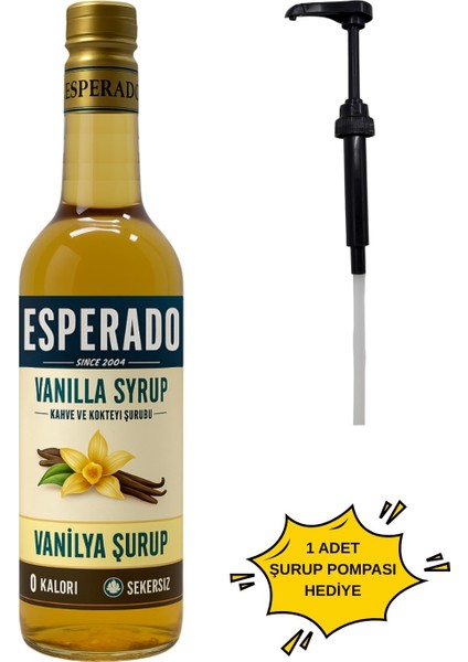 Vanilyalı Kahve & Kokteyl Şurubu Şekersiz 750 ml