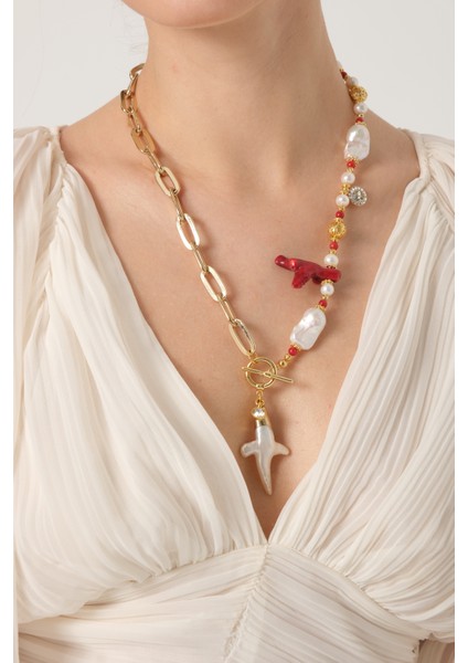 Inci ve Gold Zincirli Kolye fiyatları