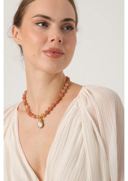 Inci Uçlu Güneş Taşı Kolye indirimleri