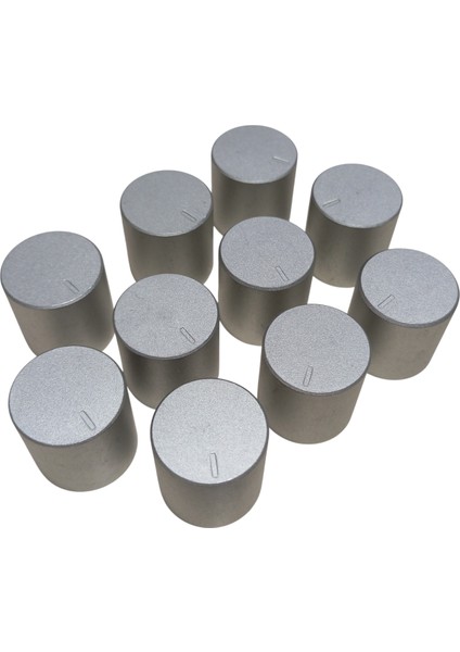 10 Adet Plastik Ses Kontrol Gri Pot Başlığı 20X22MM 6mm D Tip Mile Uygun