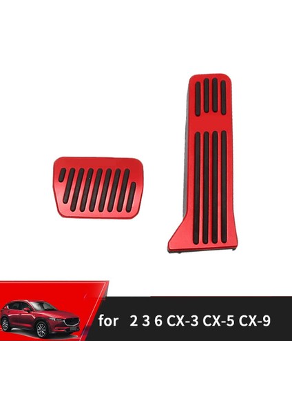 Alüminyum Alaşım Yok Sondaj Hızlandırıcı Pedal Kapakları Fren Ayağı Pedleri Mazda 2 3 6 Cx-3 Cx-5 Cx-9 Için 2 Adet (Kırmızı) (Yurt Dışından) fiyatları