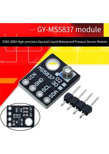 2 Adet MS5837 Sensör Modülü Hassasiyetli Gaz Hava Sıvı Su Geçirmez Basınç I2C Iletişim 30BA (Yurt Dışından) modelleri