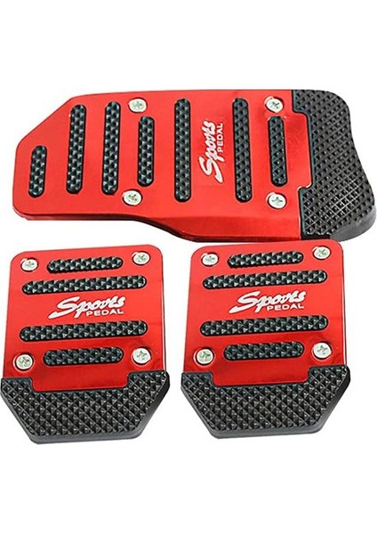 Araç Kaymaz Alüminyum Alaşım Pedal Pedleri Manuel Gaz Fren Pedal Kapağı Evrensel Yedek Aksesuarlar Kırmızı 3pcs (Yurt Dışından) modelleri