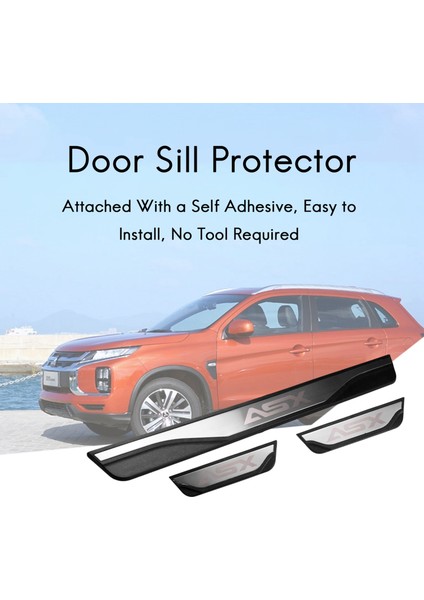 Mitsubishi Asx Otomatik Aksesuarlar 2010 2019 Kapı Eşyası Protector Scuff Plakası (Yurt Dışından) modelleri