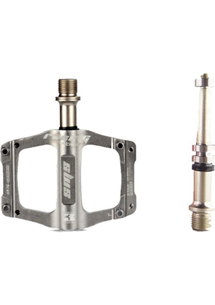 Shanmashi 3 Yatak Alüminyum Alaşım Ultralight Pedallar Dağ Bisiklet Pedalları Düz Pedallar Açık Spor Bisiklet Parçaları Titanyum Renk (Yurt Dışından) indirimleri