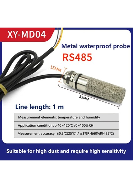 DC5-28V RS485SU Geçirmez Sıcaklık Nem Probu XY-MD03/XY-MD04 Toplayıcı Sıcaklık Nem Verici A (Yurt Dışından) fiyatları