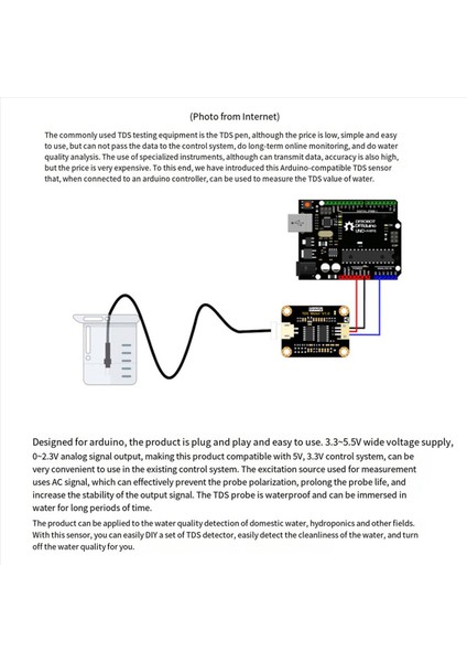 2x Uno Tds Sensör Metre V1 0 Devre Kartı Modülü Su Sayacı Filtresi Arduino Unor 3 Için Su Sini Ölçme (Yurt Dışından) fiyatları