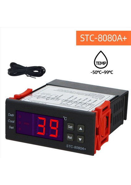 2x STC-8080A+DIJITAL Sıcaklık Denetleyicisi 220V Regülatör Soğuk Depolama Dondurucu Sensörü Higometre% 40 (Yurt Dışından) fiyatları