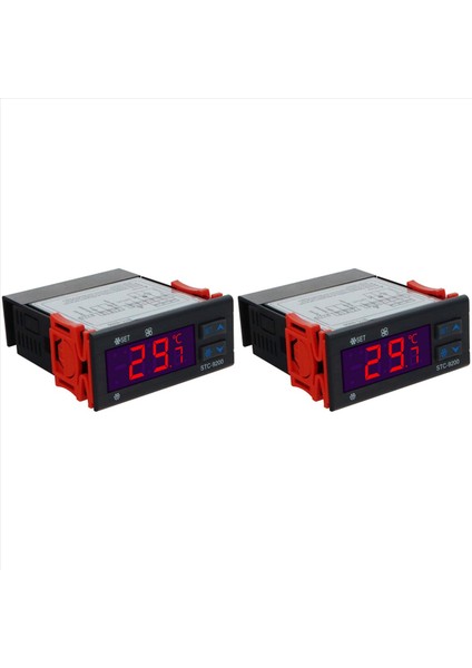 2x STC-9200 Dijital Sıcaklık Denetleyicisi Thermoregulatorre Frigeration Felrost Fan Alarm Fonksiyonu Ac 220V (Yurt Dışından)