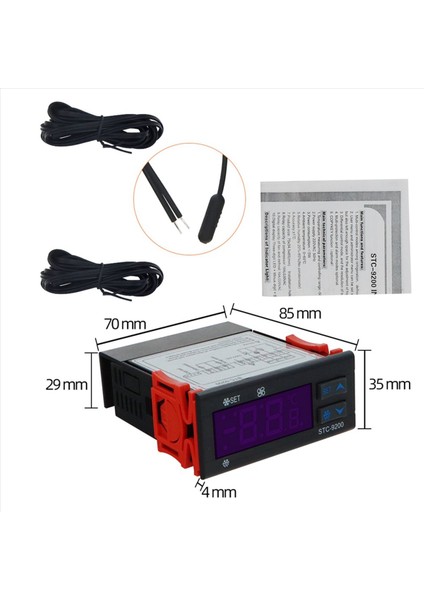 2x STC-9200 Dijital Sıcaklık Denetleyicisi Thermoregulatorre Frigeration Felrost Fan Alarm Fonksiyonu Ac 220V (Yurt Dışından) modelleri