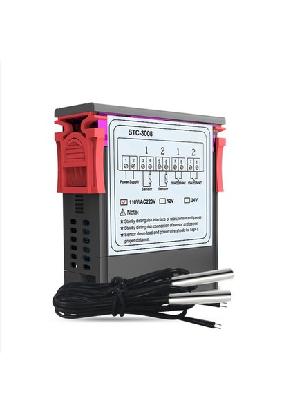 2x Dijital Termostat Sıcaklık Denetleyicisi STC-3008 Termometre Sensör Higometre 12V 24V 220V (Yurt Dışından) fiyatları