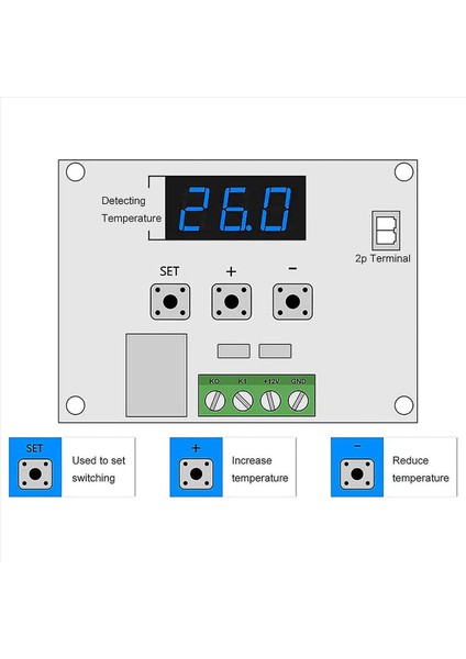 5x W1209 Dc 12V Dijital Sıcaklık Kontrolör Kartı -50-110 ° C Sıcaklık Sıcaklık Kontrol Modülü Anahtarı (Yurt Dışından) indirimleri