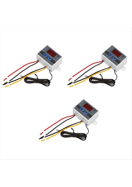 3x 220V Dijital LED Sıcaklık Denetleyicisi 10A Switch Dijital Ekran Inkübasyon Denetleyicisi ile Termostat Kontrolü (Yurt Dışından)
