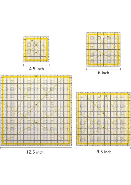 5 Paket Akrilik Kapitone Cetveli Kare Akrilik Quilter Cetvel Kumaş Kesme Cetveli Açık Mark Akrilik Cetvel (Yurt Dışından) fiyatları