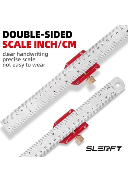 Ahşap Işleme Cetveli Işaretleme Gösterge Stop Cetvel Cetvel Stop Bulucu ile Işaretleme 12 Inç Kombinasyon Açısı Marangoz Kare (Yurt Dışından) modelleri