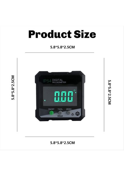 Dijital Açılı Gösterge Manyetik Taban Seviye Kutu Açısı Bulucu Bulucu Preaktör Açı Ahşaplık Için Ölçüm Aracak DLW30-GRD (Yurt Dışından) fırsatları