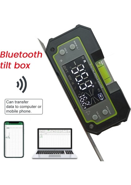 Bluetooth Seviye Incinometre Çift Eksen Dijital Prensıce Ölçüm Açısı Cetvel Bıax Şarj Edilebilir Manyetik Seviye Kutusu (Yurt Dışından) fiyatları