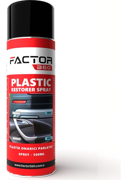 Otomobil Araç Plastik Yenileyici Parlatıcı Aerosol 500 ML