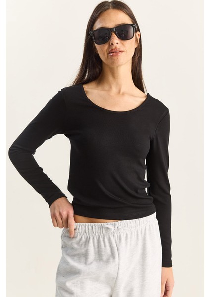 Kadın Ultra Soft U Yaka Bluz