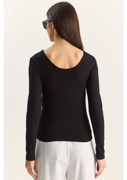 Kadın Ultra Soft U Yaka Bluz