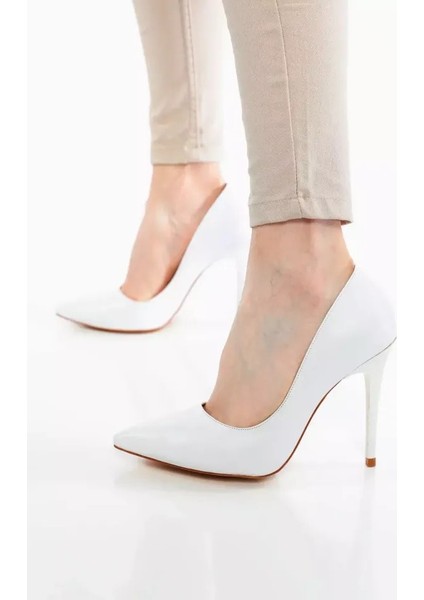 3472 Model Beyaz 11CM Topuklu Stiletto Ayakkabı fiyatları