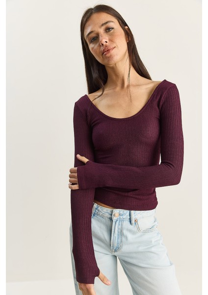 Kadın U Yaka Likralı Basic Bluz fiyatları