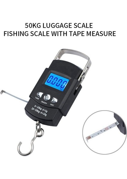1pcs 50KG Seyahat Ölçeği Cetvel ile Dijital Balıkçılık Ölçeği Yüksek Hassas Balıkçılık Ölçeği Pil Yok (Yurt Dışından) fırsatları