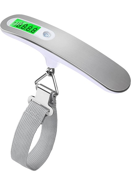 LCD Dijital Asma Ölçekli Bagaj Bavul Bagaj Ağırlık Ölçekleri Ağırlık Aracı Için Kemer ile 50KG/110LB Gümüş (Yurt Dışından)