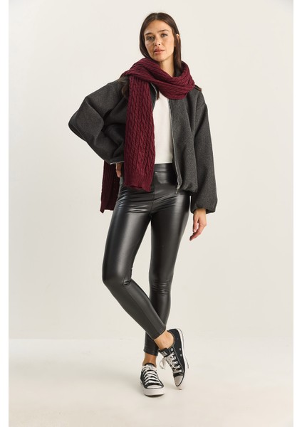 Kadın Içi Kürklü Yüksek Bel Lastikli Suni Deri Tayt fiyatları