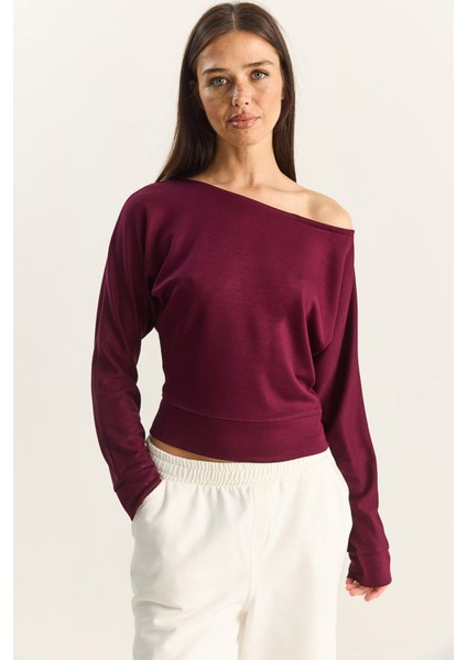 Kadın Açık Omuzlu Yumuşak Modal Bluz