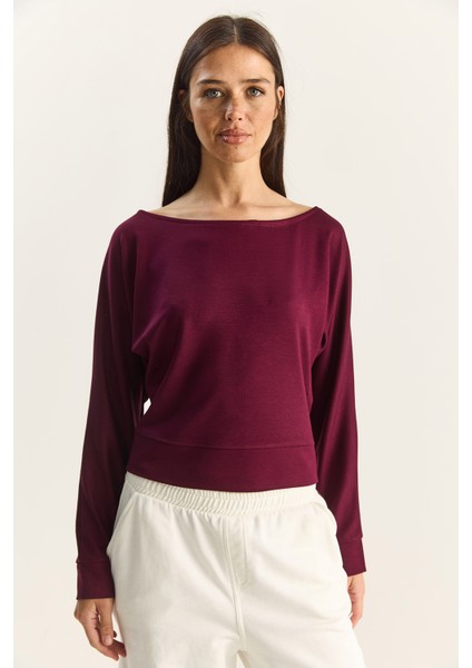 Kadın Açık Omuzlu Yumuşak Modal Bluz