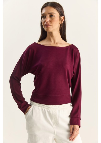 Kadın Açık Omuzlu Yumuşak Modal Bluz